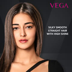 VEGA Self-Style Hair Straightener With Temperature Control and Ceramic Coated Plates (VHSH-27), Black