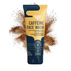 Beardhood Caffeinated Face Wash Cleanser With Coffee Bean Extract & Coconut Cake Powder, 100 ml