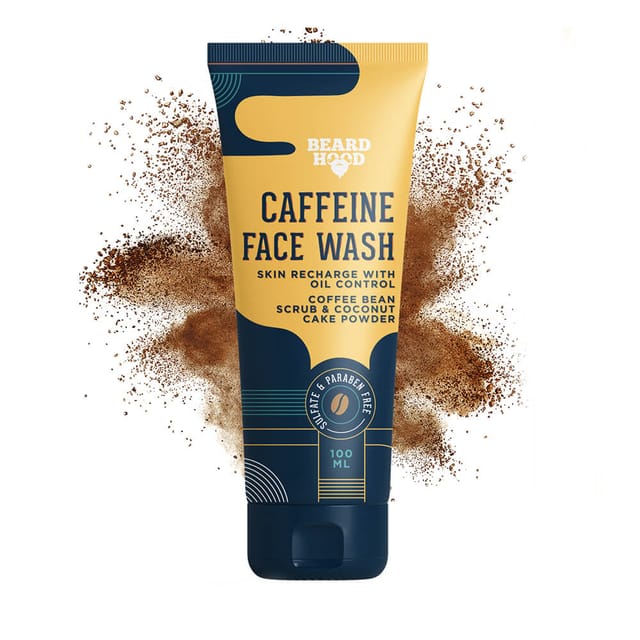 Beardhood Caffeinated Face Wash Cleanser With Coffee Bean Extract & Coconut Cake Powder, 100 ml