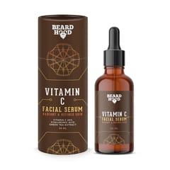 Beardhood Vitamin C Serum for Face with Vitmain C 20%, Hyaluronic Acid and Green Tea Extract, 30 ml